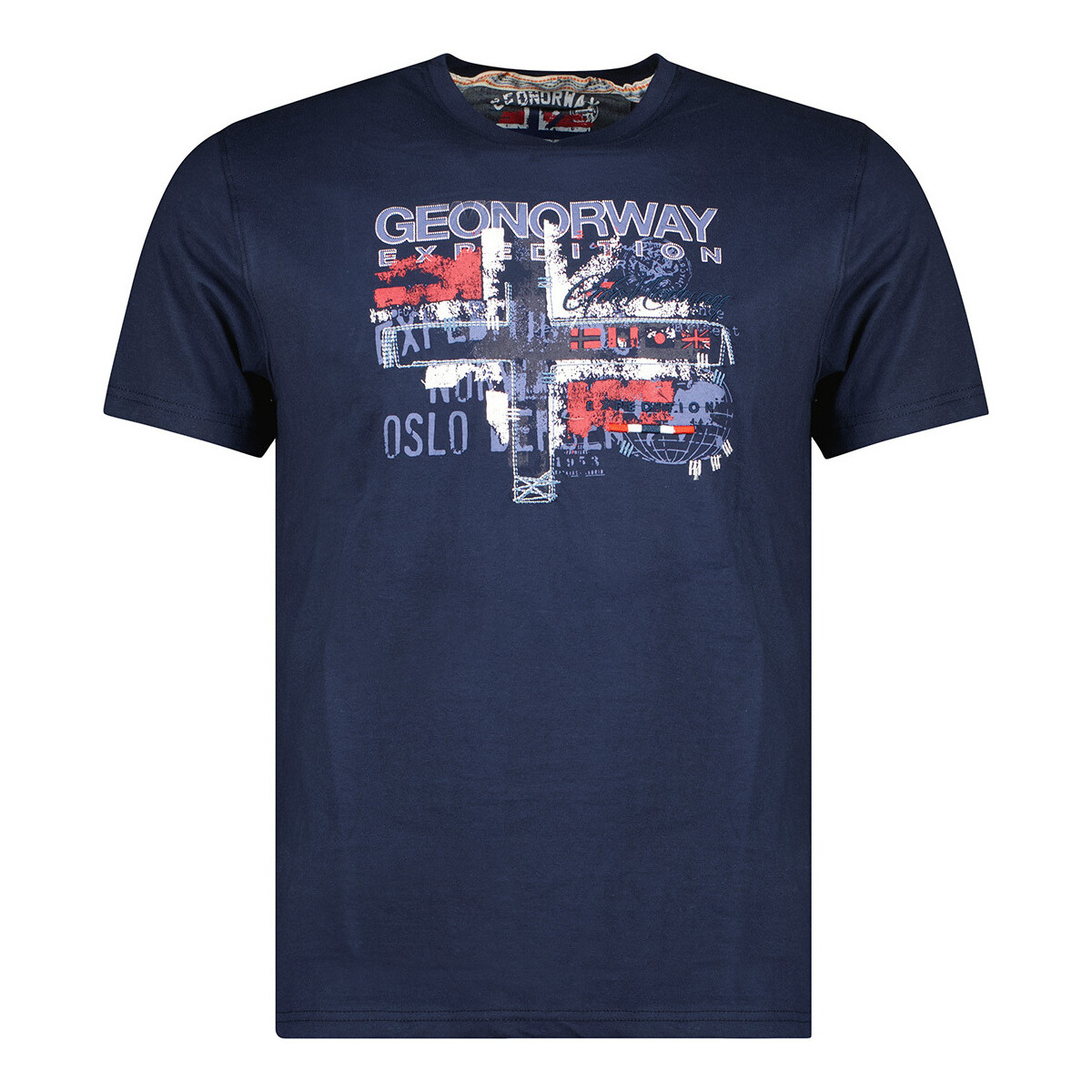 textil Herre T-shirts m. korte ærmer Geo Norway SU1325HGN-NAVY Blå