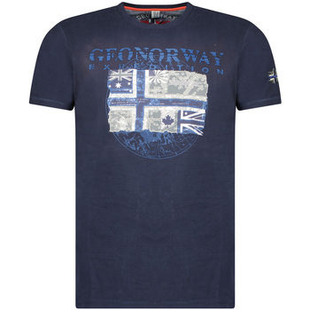 textil Herre T-shirts m. korte ærmer Geographical Norway SW1270HGNO-NAVY Marineblå