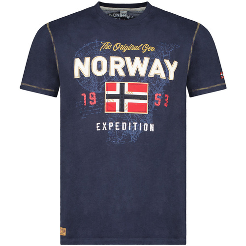 textil Herre T-shirts m. korte ærmer Geographical Norway SW1304HGNO-NAVY Blå