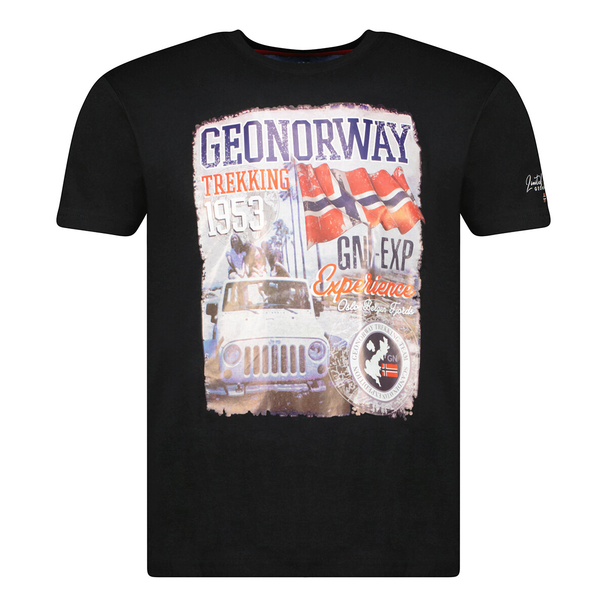 textil Herre T-shirts m. korte ærmer Geo Norway SW1959HGNO-BLACK Sort