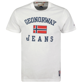 textil Herre T-shirts m. korte ærmer Geo Norway SX1044HGNO-WHITE Hvid