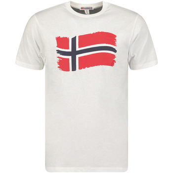 textil Herre T-shirts m. korte ærmer Geographical Norway SX1078HGN-WHITE Hvid