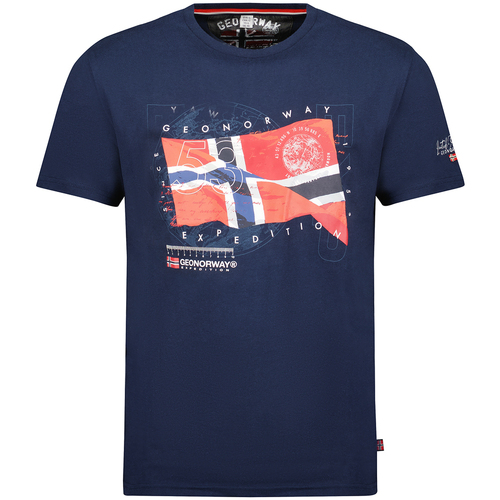 textil Herre T-shirts m. korte ærmer Geographical Norway SX1285HGNO-NAVY Marineblå
