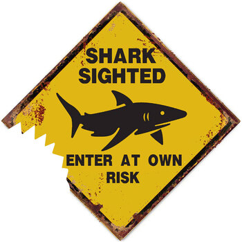 Indretning Små statuer og figurer Signes Grimalt Shark Wall Plaquet Gul