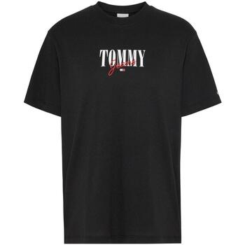 textil Dame T-shirts m. korte ærmer Tommy Hilfiger  Sort