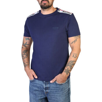 textil Herre T-shirts m. korte ærmer Moschino A0781-4305 A0290 Blue Blå