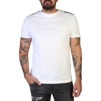 textil Herre T-shirts m. korte ærmer Moschino A0781-4305 A0001 White Hvid