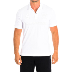 textil Herre Polo-t-shirts m. korte ærmer La Martina RMP306-PK001-00001 Hvid