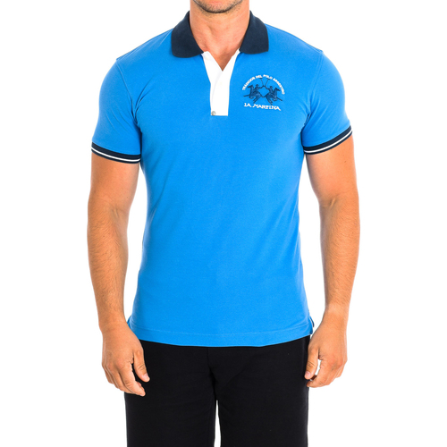 textil Herre Polo-t-shirts m. korte ærmer La Martina TMP005-PK001-07205 Blå