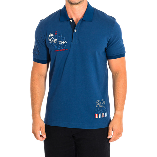 textil Herre Polo-t-shirts m. korte ærmer La Martina TMP330-PK001-07048 Marineblå