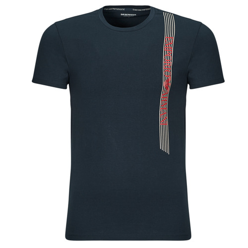 textil Herre T-shirts m. korte ærmer Emporio Armani UNDERLINED LOGO Marineblå