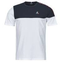 textil Herre T-shirts m. korte ærmer Le Coq Sportif TRI TEE SS N°2 M Hvid / Marineblå
