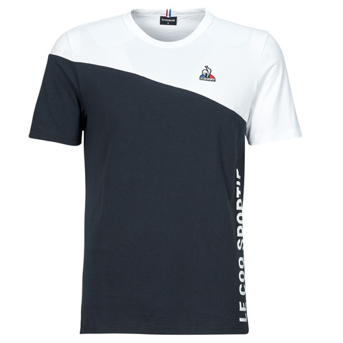 textil Herre T-shirts m. korte ærmer Le Coq Sportif BAT TEE SS N°2 M Hvid / Marineblå