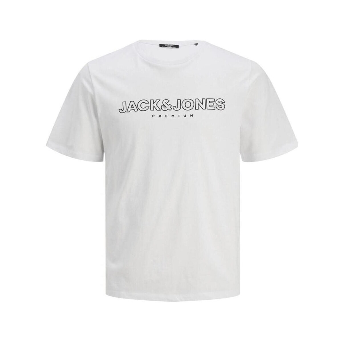 textil Herre T-shirts m. korte ærmer Jack & Jones  Hvid