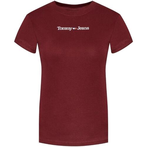 textil Dame T-shirts m. korte ærmer Tommy Hilfiger  Rød