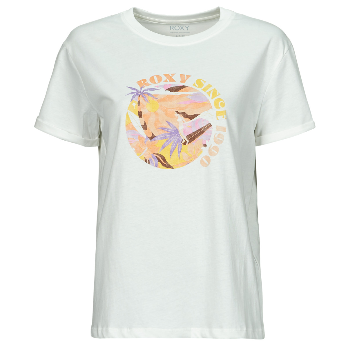 textil Dame T-shirts m. korte ærmer Roxy SUMMER FUN B Hvid
