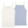 textil Pige Toppe / T-shirts uden ærmer Petit Bateau A0A4D X2 Blå / Hvid