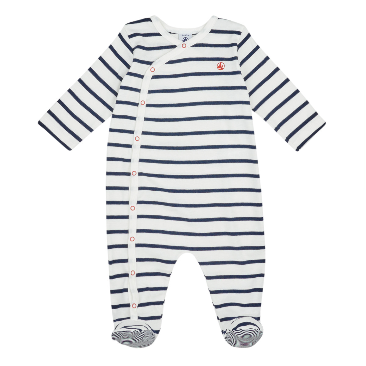 textil Børn Pyjamas / Natskjorte Petit Bateau LUCHOTE Marineblå / Hvid