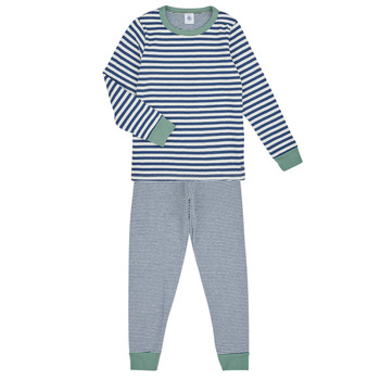 textil Børn Pyjamas / Natskjorte Petit Bateau MLEMENT Marineblå