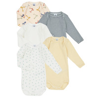 textil Børn Pyjamas / Natskjorte Petit Bateau BODY US ML TROTINETTE X5 Flerfarvet