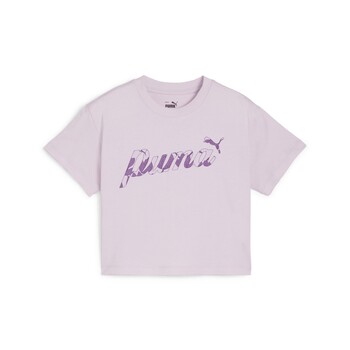 textil Pige T-shirts m. korte ærmer Puma ESS+ BLOSSOM SHORT TEE G Violet