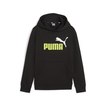 textil Dreng Sweatshirts Puma ESS+ 2 COL BIG LOGO HOODIE FL B Sort