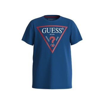 textil Dreng T-shirts m. korte ærmer Guess L73I55 Blå