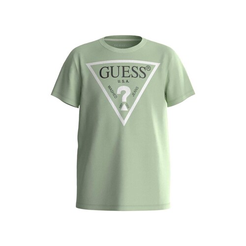 textil Dreng T-shirts m. korte ærmer Guess SHIRT CORE Grøn
