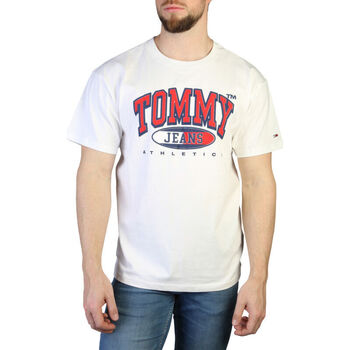 textil Herre T-shirts m. korte ærmer Tommy Hilfiger dm0dm16407 ybr white Hvid