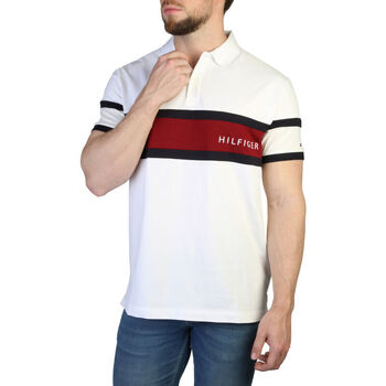 textil Herre Polo-t-shirts m. korte ærmer Tommy Hilfiger mw0mw30755 ybr white Hvid