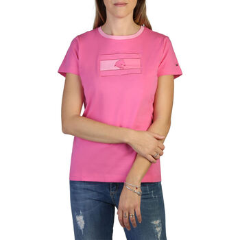 textil Dame T-shirts m. korte ærmer Tommy Hilfiger th10064-016 pink Pink