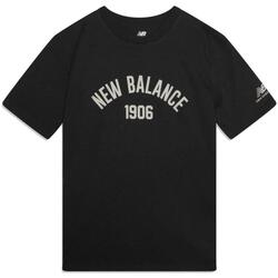 textil Herre T-shirts m. korte ærmer New Balance  Grå