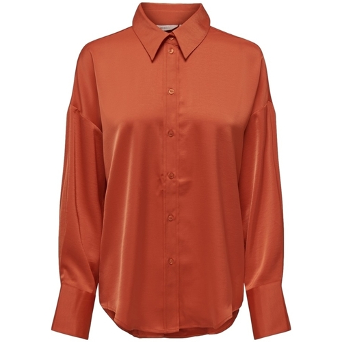textil Dame Toppe / Bluser Only Marta Oversize Shirt - Tigerlily Orange
