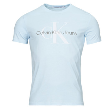 textil Herre T-shirts m. korte ærmer Calvin Klein Jeans SEASONAL MONOLOGO TEE Blå