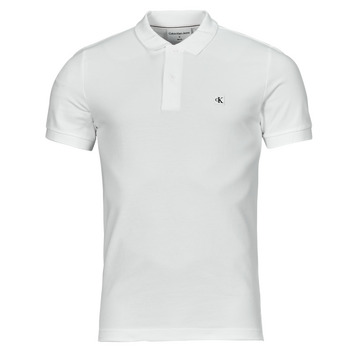 textil Herre Polo-t-shirts m. korte ærmer Calvin Klein Jeans CK EMBRO BADGE SLIM POLO Hvid