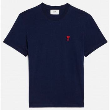 textil Herre T-shirts & poloer Ami Paris T SHIRT  DE COEUR UNISEX NAUTIC BLUE Marineblå