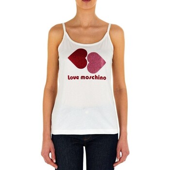 textil Dame T-shirts & poloer Love Moschino  Hvid