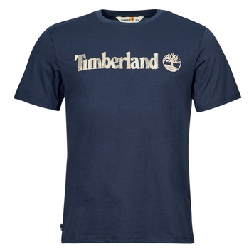 textil Herre T-shirts m. korte ærmer Timberland Camo Linear Logo Short Sleeve Tee Marineblå