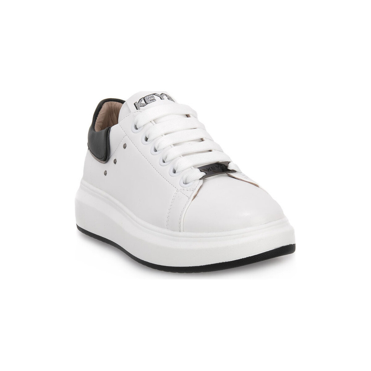 Sko Dame Sneakers Keys WHITE BLACK Hvid