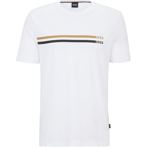 textil Herre T-shirts m. korte ærmer BOSS  Hvid