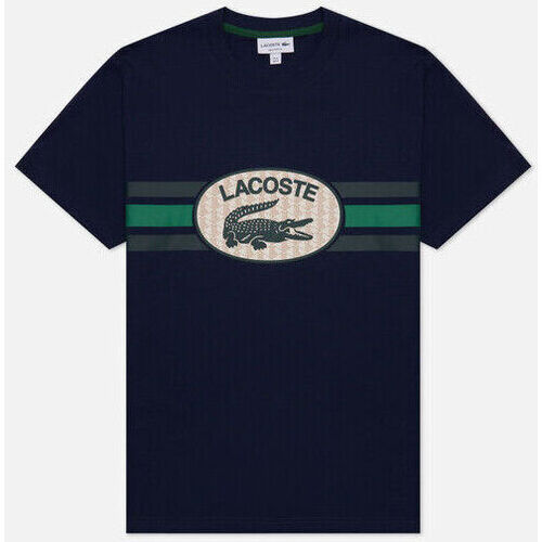 textil Herre T-shirts m. korte ærmer Lacoste  Blå
