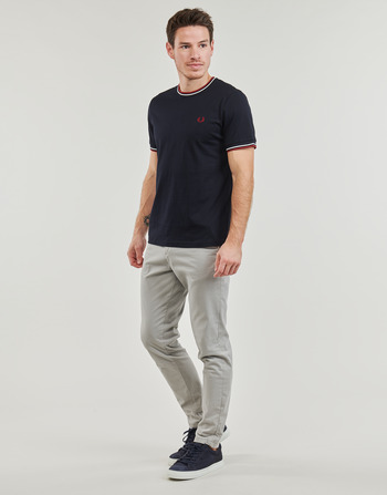 Fred Perry TWIN TIPPED T-SHIRT Marineblå