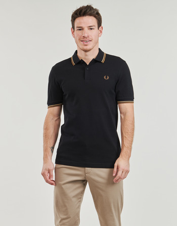 textil Herre Polo-t-shirts m. korte ærmer Fred Perry TWIN TIPPED FRED PERRY SHIRT Sort / Brun