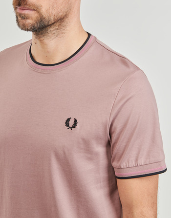 Fred Perry TWIN TIPPED T-SHIRT Pink / Sort