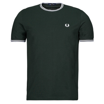 textil Herre T-shirts m. korte ærmer Fred Perry TWIN TIPPED T-SHIRT Sort