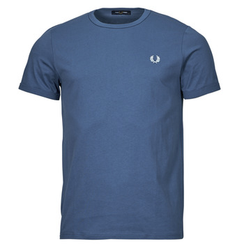 textil Herre T-shirts m. korte ærmer Fred Perry RINGER T-SHIRT Blå