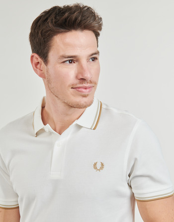 Fred Perry TWIN TIPPED FRED PERRY SHIRT Hvid / Beige