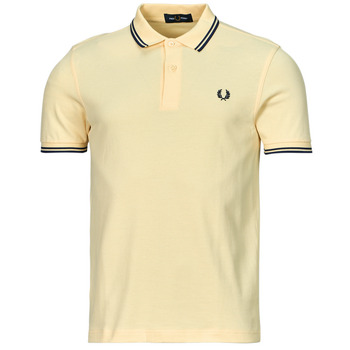 Fred Perry TWIN TIPPED FRED PERRY SHIRT Gul / Marineblå