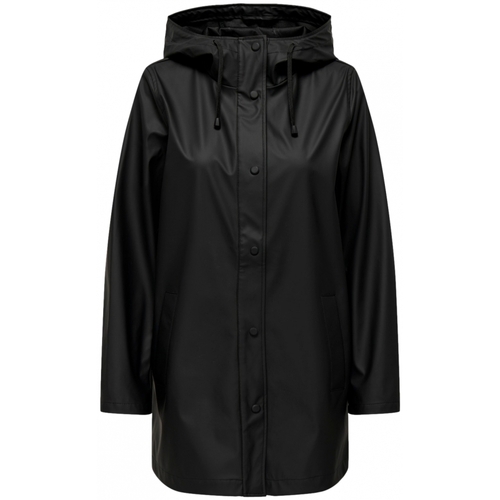 textil Dame Frakker Only New Ellen Raincoat - Black Sort
