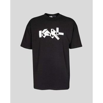 textil Herre T-shirts m. korte ærmer Karl Lagerfeld 755261 533221 Sort